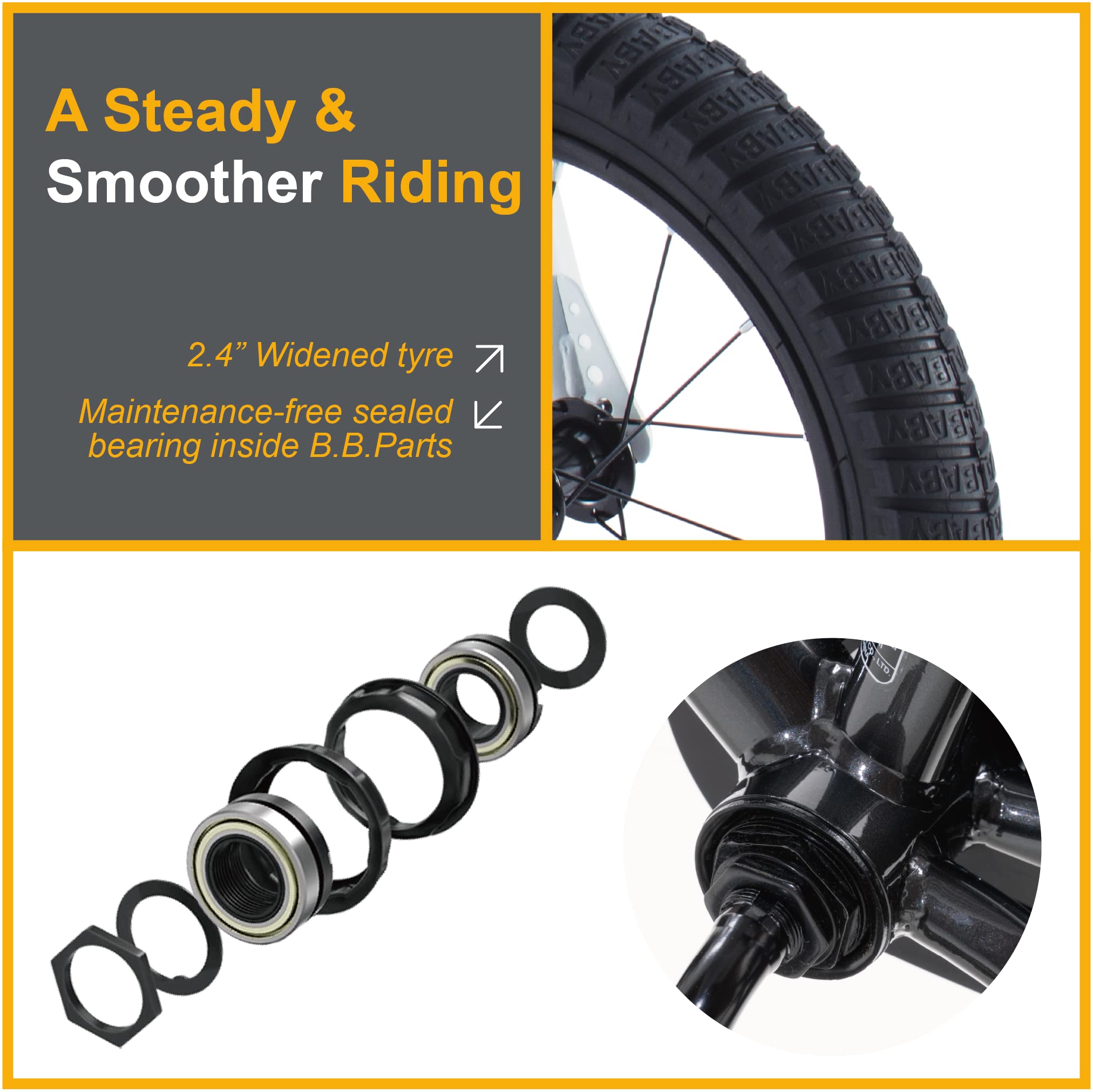 Amazon.co.jp: ROYALBABY(ロイヤルベイビー) 18インチ 子供車 RB-WE